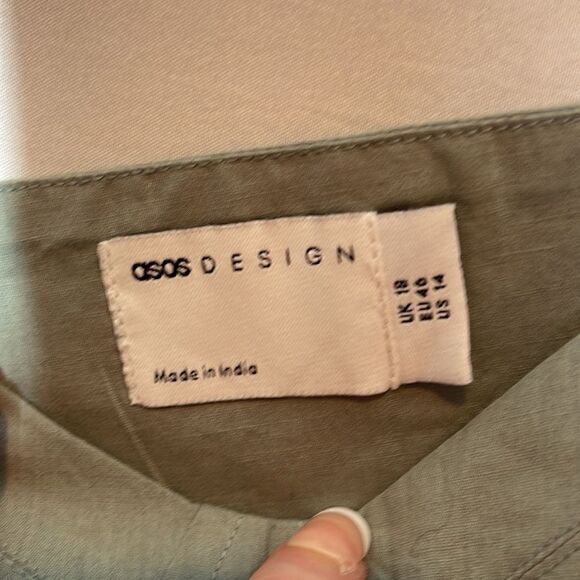 ASOS 100% Cotton Sea-foam Green Maxi Dress. Size 14. - Picture 3 of 8